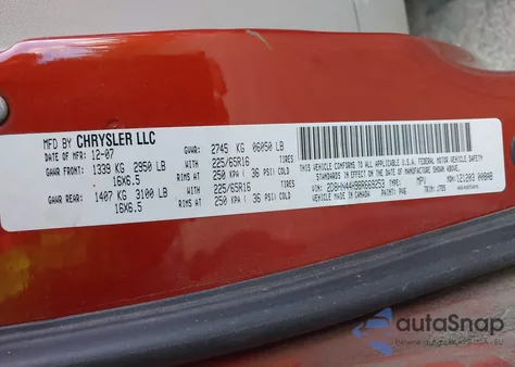 2008 Dodge Grand Caravan Se from USA, damaged, VIN 2D8HN44H98R669253